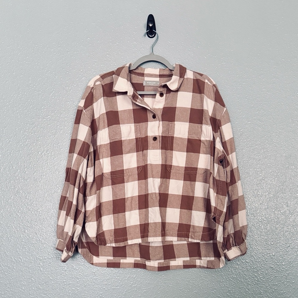 Everlane Flannel Popover Plaid XL